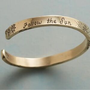 Jes MaHarry “Visions of Inspiration” gold cuff bracelet. New in box.